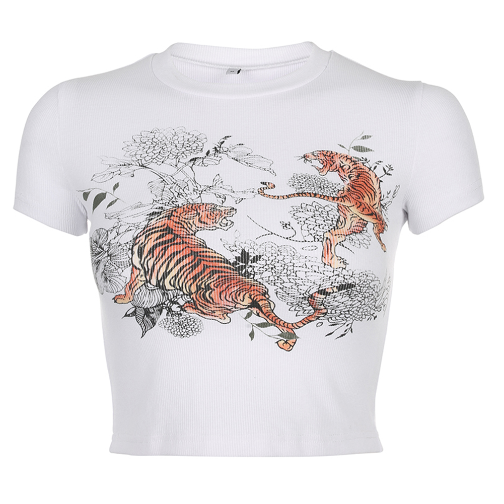 Áo Dệt Kim Tay Ngắn Hoạ Tiết Hoa Cho Phái Nữ