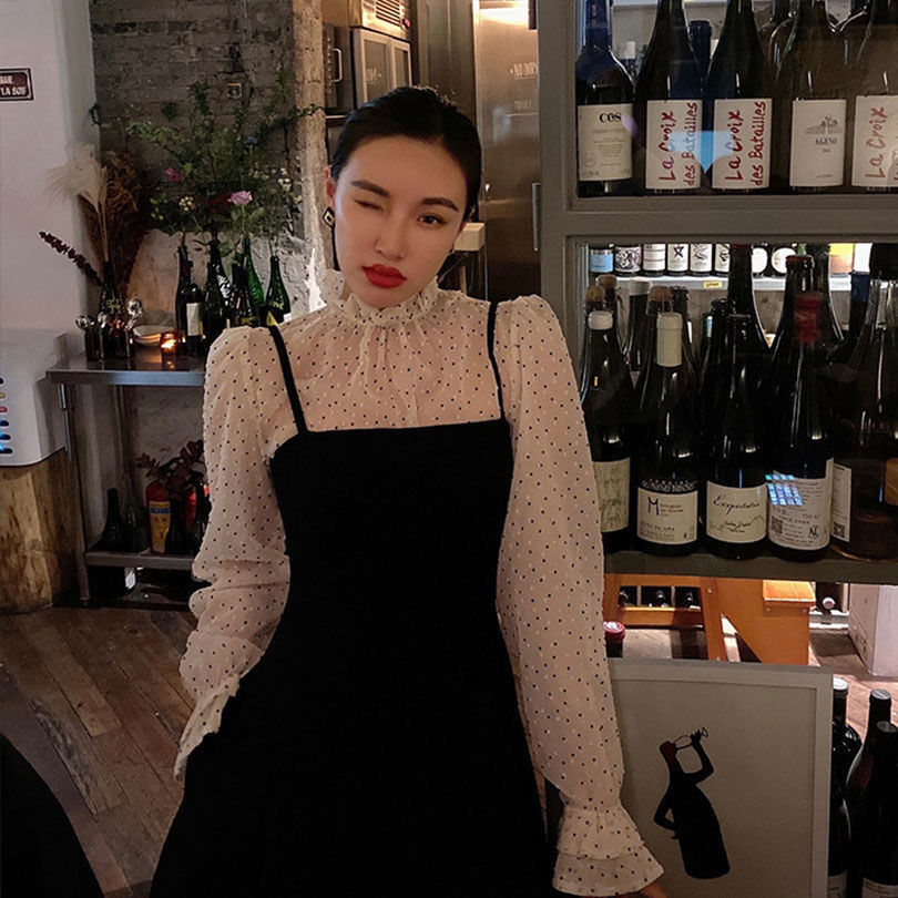 Váy Yếm Dáng Dài Màu Đen Thiết Kế Đơn Giản Trẻ Trung Hợp Thời Trang | BigBuy360 - bigbuy360.vn