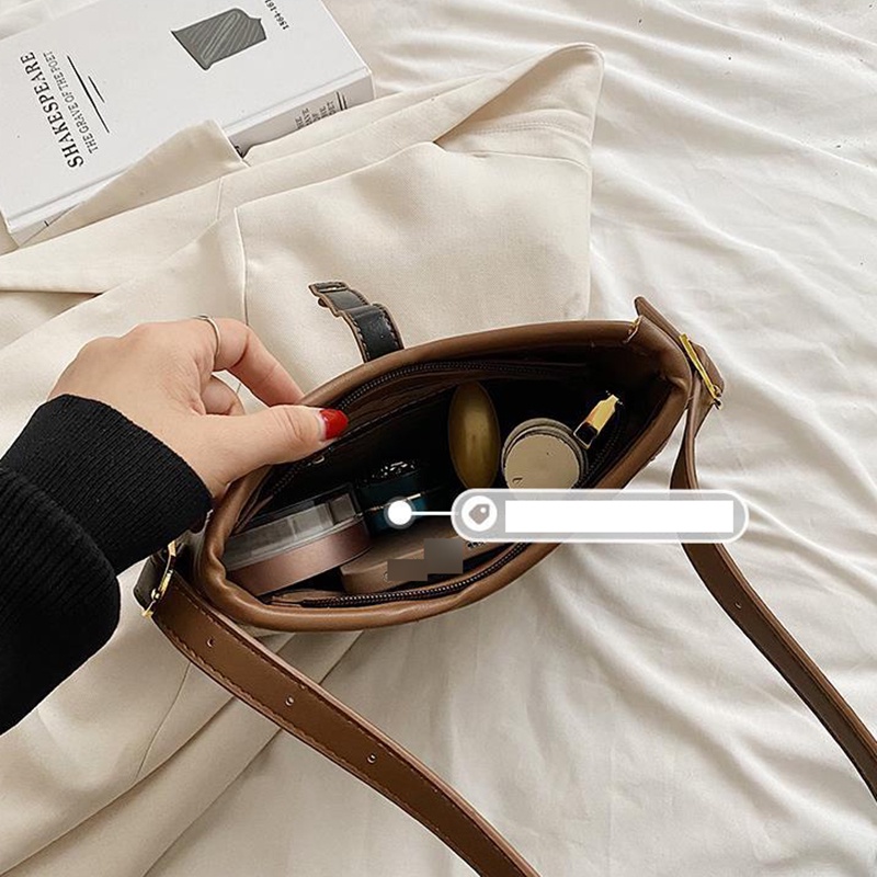 Túi Đeo Vai Màu Đen Kiểu retro Thời Trang Cho Bạn Gái