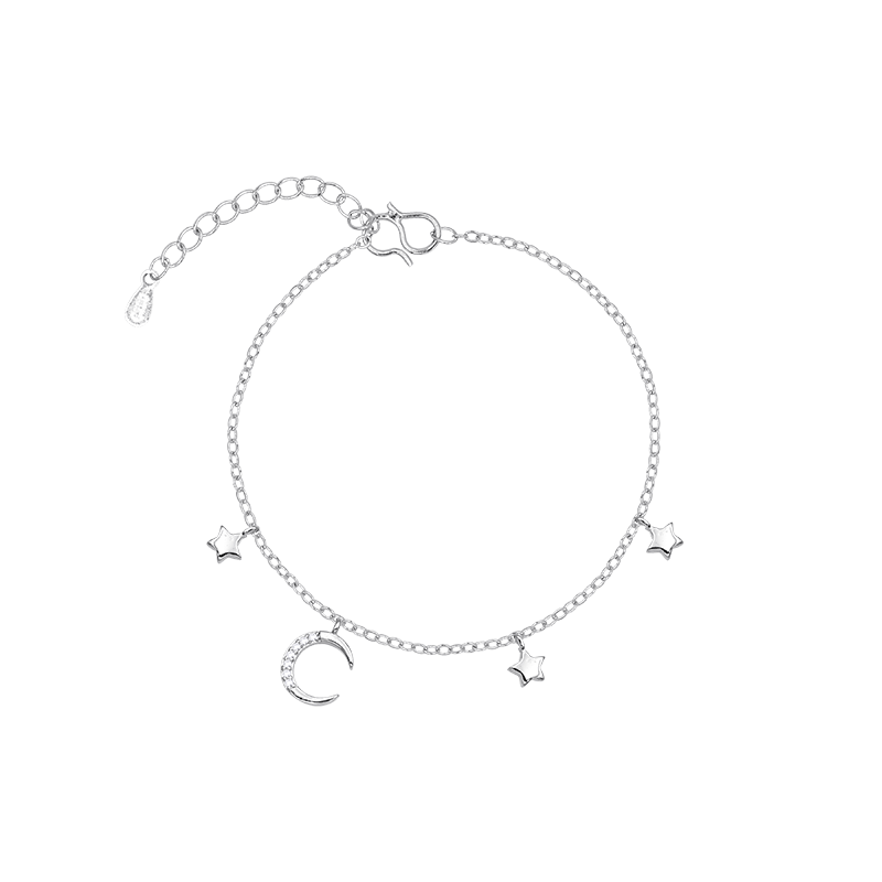 Vòng Tay Đá Mặt Trăng Nữ Hàn Quốc-Phong Cách Đơn Giản Tua Rua Quà Tặng Sinh Nhật