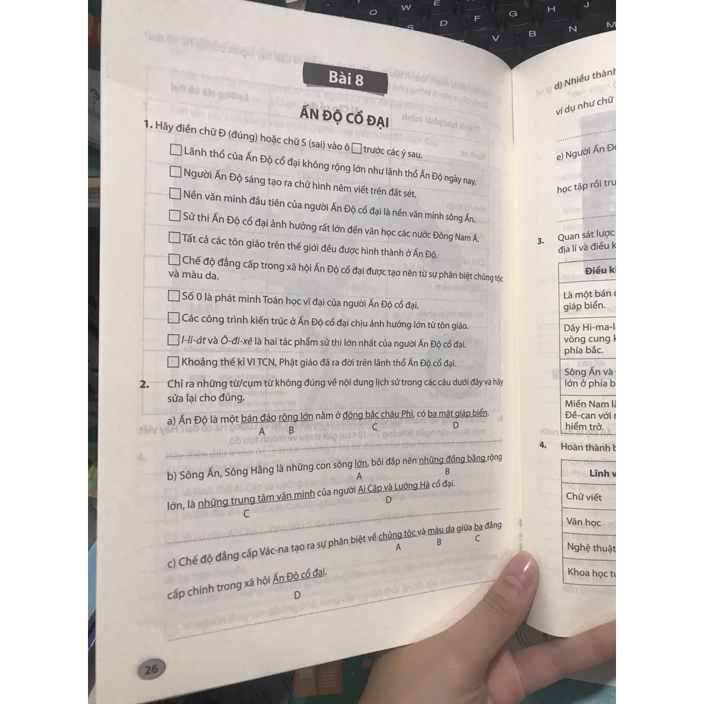 Sách - Vở thực hành lịch sử và địa lí lớp 6 phần lịch sử ( kết nối tri thức)