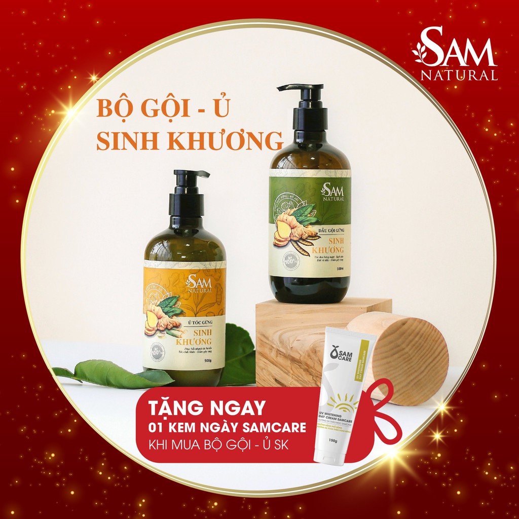Dầu gội gừng Sinh Khương 100% từ thiên nhiên Sam Natural 500ml | BigBuy360 - bigbuy360.vn