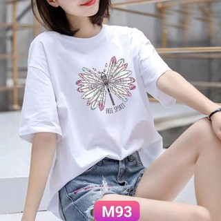 Áo Thun Trắng Nữ 🔺FREESHIP🔺 Áo phông nữ thun cotton, mịn, mát, sành điệu in hình Mã: M93