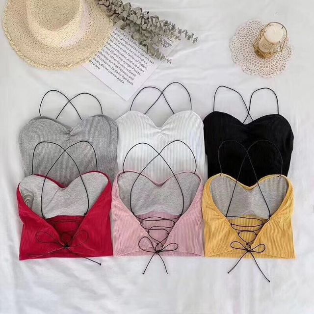 Áo bra đan dây sau lưng màu sang chảnh