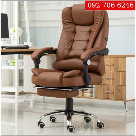 Ghế Gaming Có Massage lưng 2 điểm, bọc da, nằm làm việc, tựa lưng, gác chân