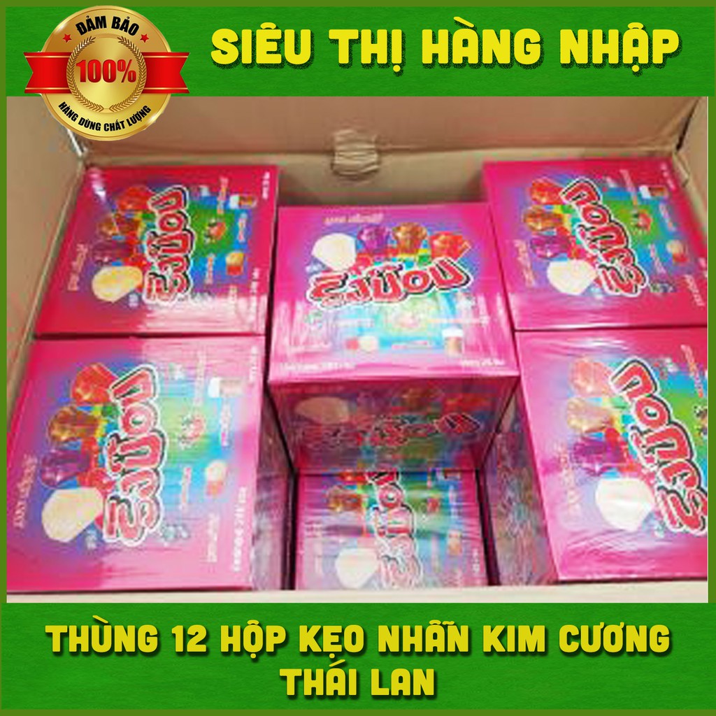 [SỈ -Thùng 12] Hộp kẹo nhẫn kim cương Thái Lan (hộp 24 cái)