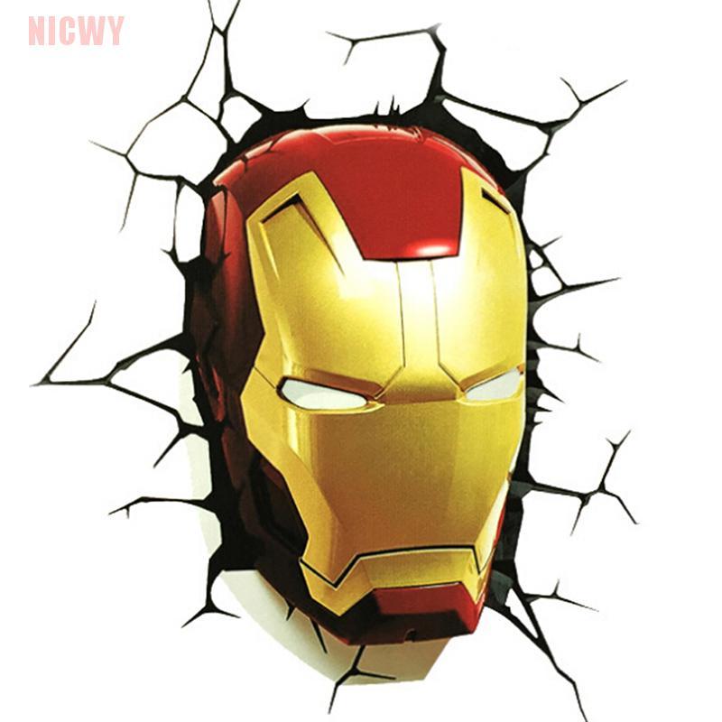 1 Sticker Dán Trang Trí Xe Hơi Hình Siêu Anh Hùng Avengers 3d