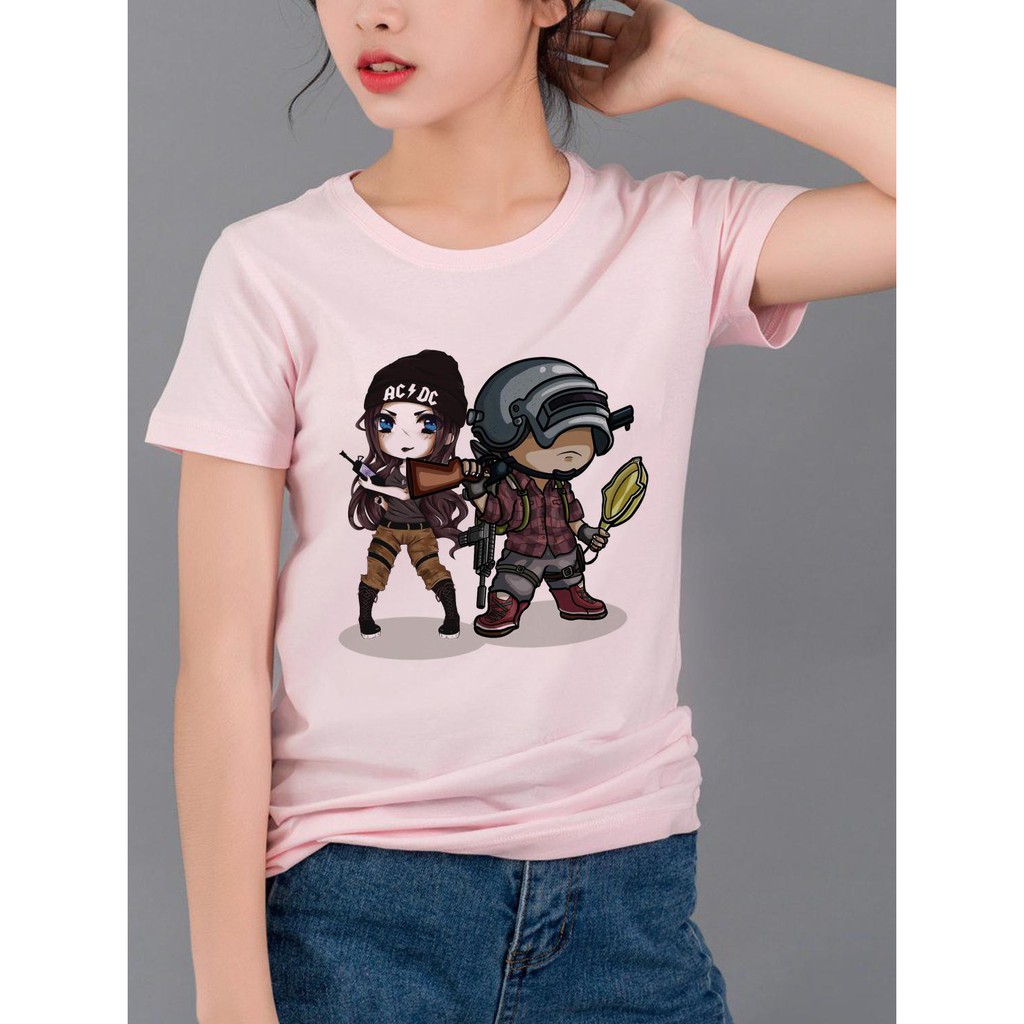 ÁO THUN NAM NỮ AT2378 PUBG GAME AC DC THỜI TRANG AOMI unisex PHONG CÁCH CÁ TÍNH ĐẸP