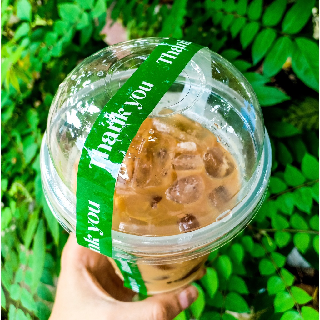 Băng keo THANK YOU dán ly cafe - nắp hộp (rộng:1,5cm)