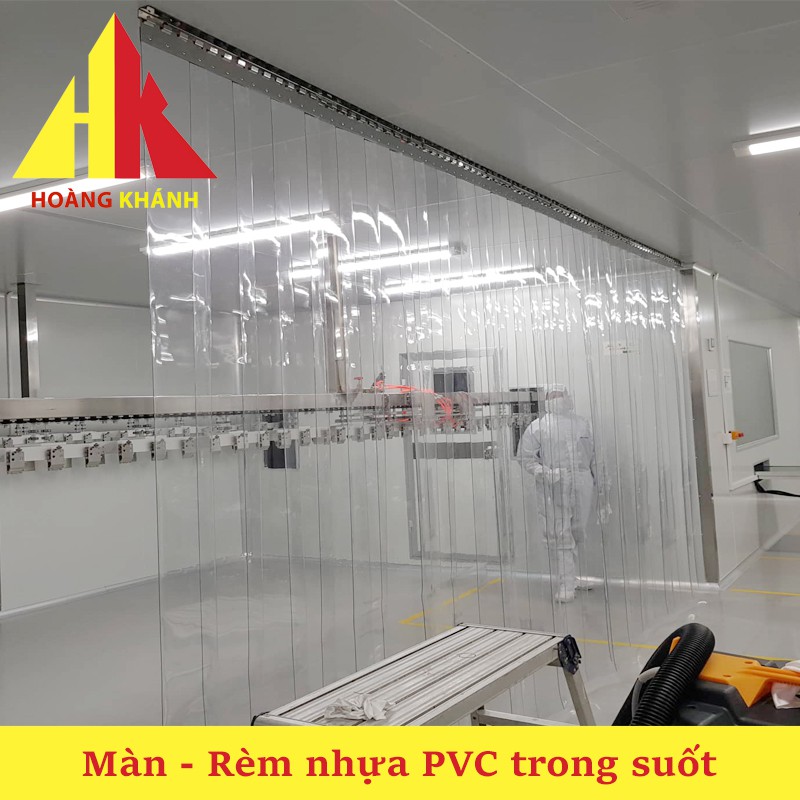 Rèm nhựa PVC ngăn lạnh điều hòa  - Rèm ngăn lạnh giá rẻ - Màn nhựa trong suốt - KT: Rộng 1,55m x Cao 3,0m