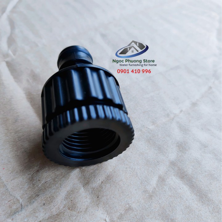 Cút nối nhanh dương W3084 AQUAMATE ĐÀI LOAN, đầu còn lại nối vòi nước ren ngoài 21mm hoặc 27mm