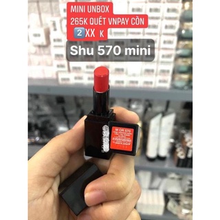 Son Shu 570 đỏ cam mini unbox