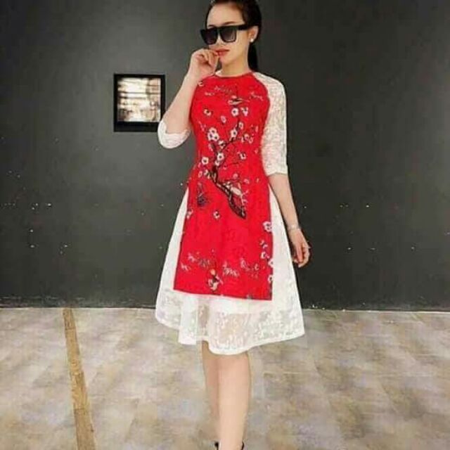 Áo dài gấm.