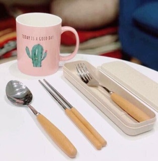 BỘ THÌA DĨA ĐŨA HỘP LÚA MẠCH