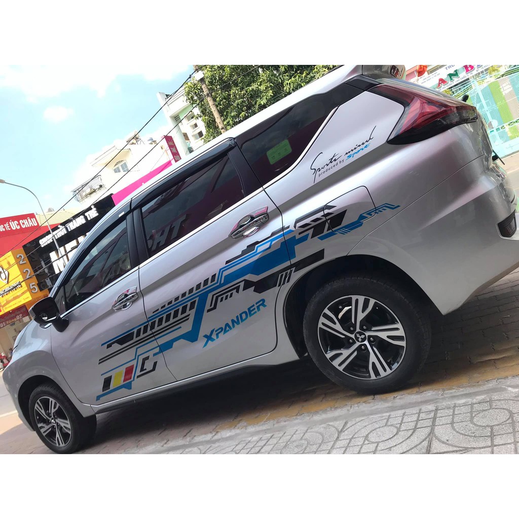 Tem Dán Xe Xpander Xanh Đen Thể Thao