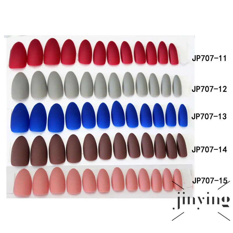 GETNOIVAS [Hàng mới về] Móng tay giả dài màu trơn thời trang cho nữ