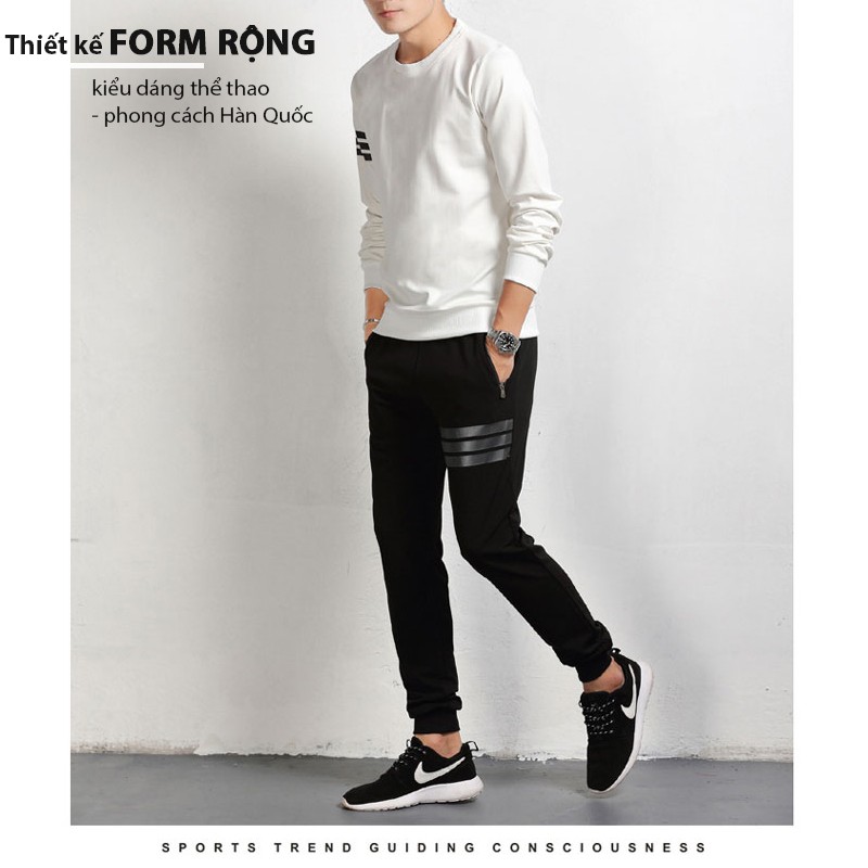 Bộ Quần áo nam thun thể thao 3 vạch TFUN mã "KC-Z" đẹp jogger hot trend phong cách hàn quốc chất vải mềm mại