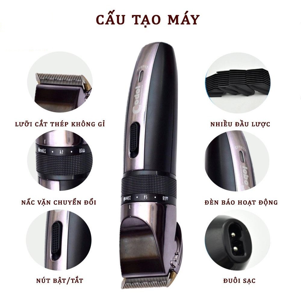 [HOT SALE] Tông Đơ Cắt Tóc Hàn Quốc Codol 531 Tặng Bộ phụ kiện Kéo Cắt Tỉa + Lược Cắt Tóc