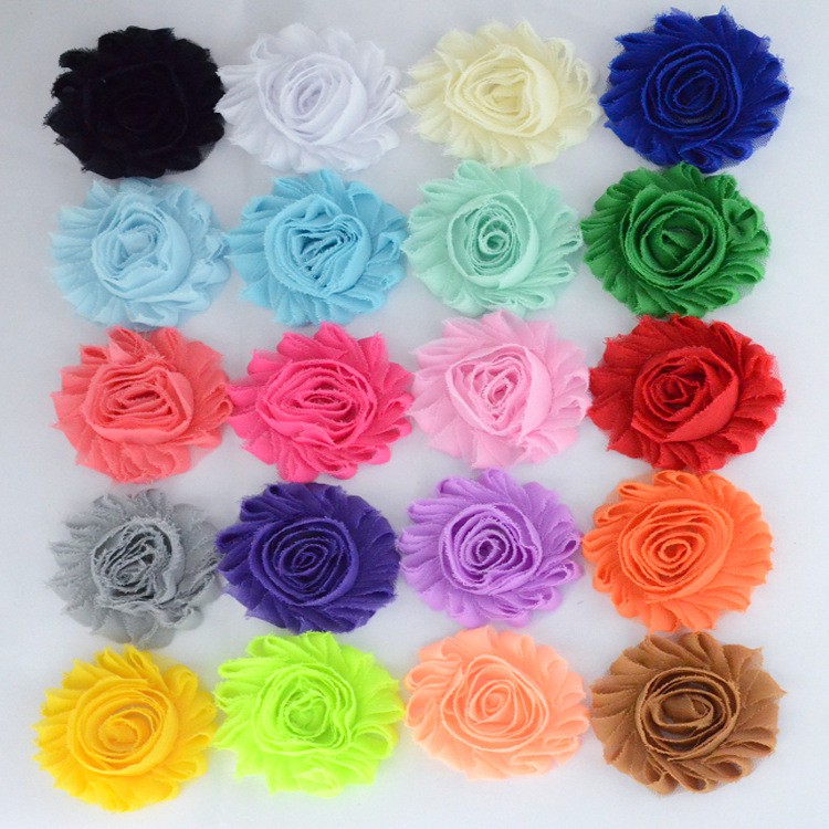 Kẹp tóc hoa voan trơn cho trẻ em