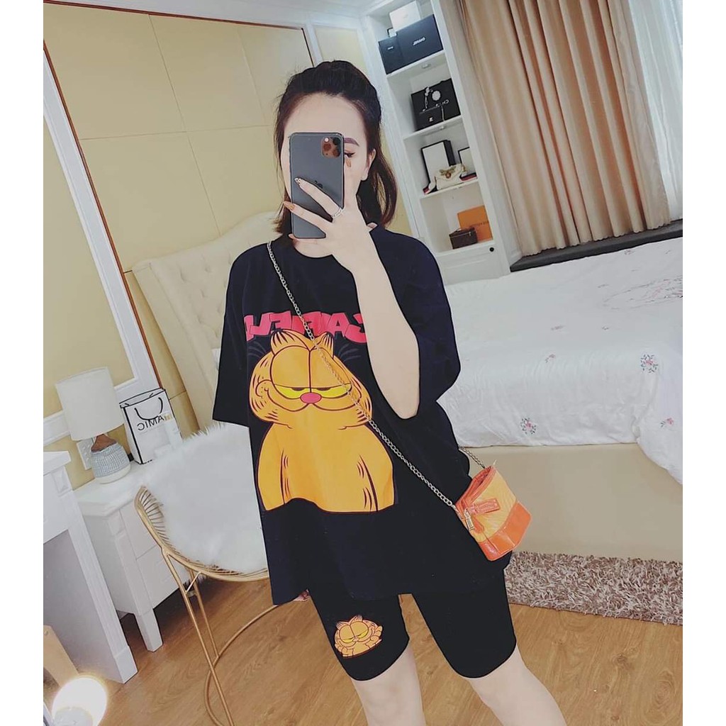 Đồ bộ thun hè nữ đẹp thời trang 2 size L,XL in hình cute vải thun mềm mịn co giãn 4 chiều - đi chơi, mặc nhà đều đẹp