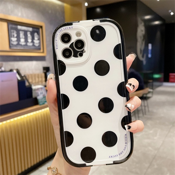 Ốp Điện Thoại Họa Tiết Chấm Bi 2 Trong 1 Chống Nước Chống Rơi Cho iPhone 13 13 Pro Max 12 12Pro 12ProMax 1111ProMax X