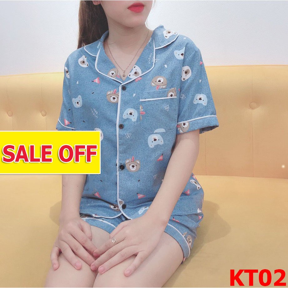 Set ngủ cộc pijama nữ (được chọn màu, gửi random họa tiết) Free size dưới 60kg | BigBuy360 - bigbuy360.vn