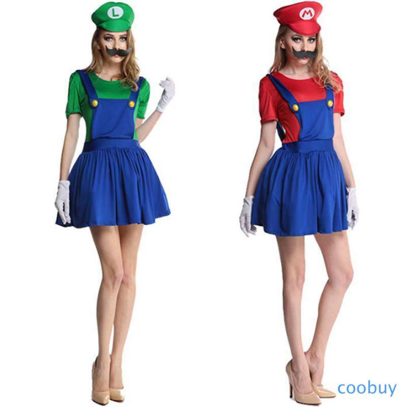 Bộ Trang Phục Cosplay Nhân Vật Mario & Lugi Dùng Cho Lễ Hội Halloween độc đáo Trang Phục Gia đình Mặc