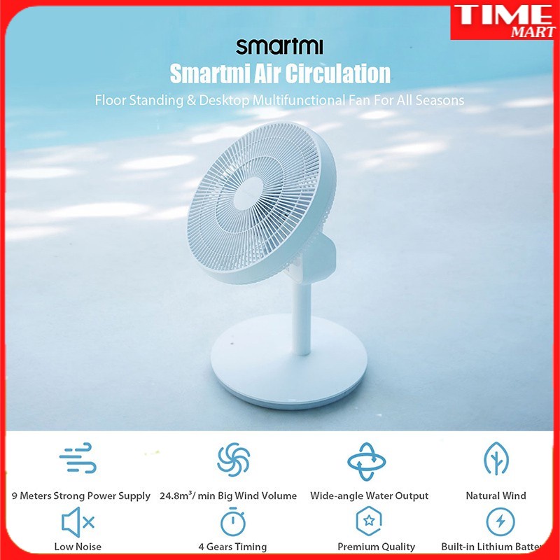 Quạt lưu thông không khí Xiaomi DC Inverter.Tích hợp Pin sử dụng tất cả các mùa  [TIME_MART siêu thị tiện ích gia đình]