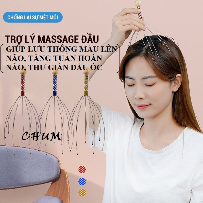 Dụng cụ massage mát xa da đầu giúp thư giãn