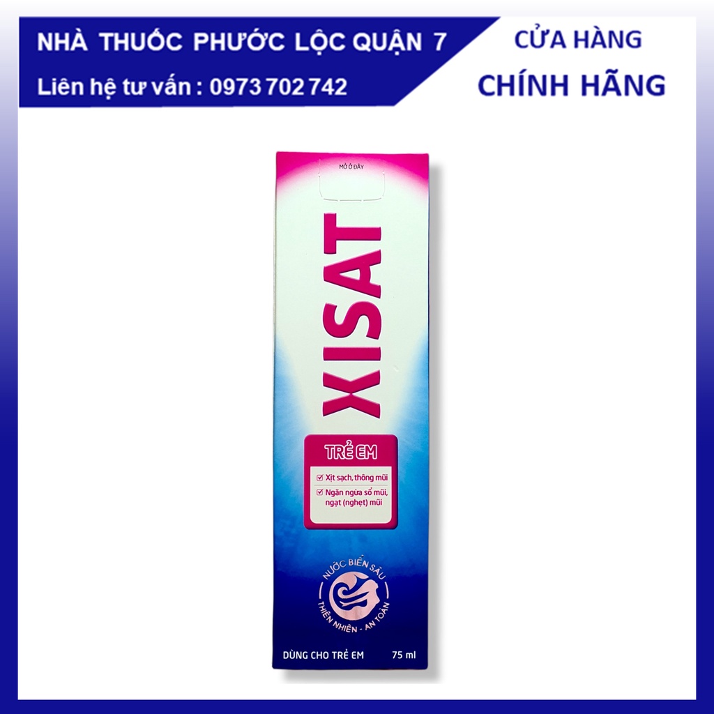 Xịt Mũi Xisat Xanh / Xisat Hồng Trẻ Em