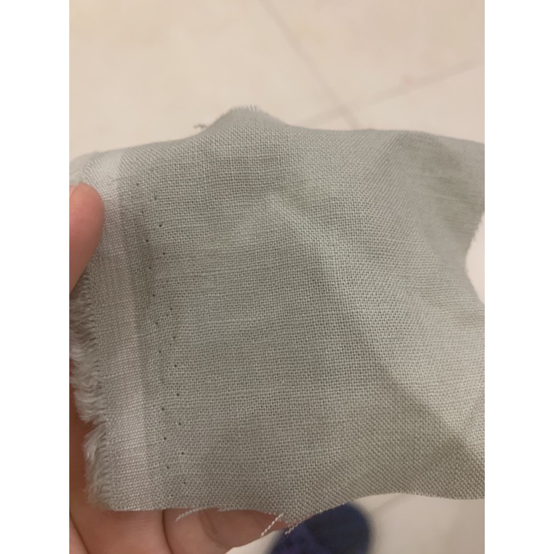 Vải Linen xanh xám nhạt