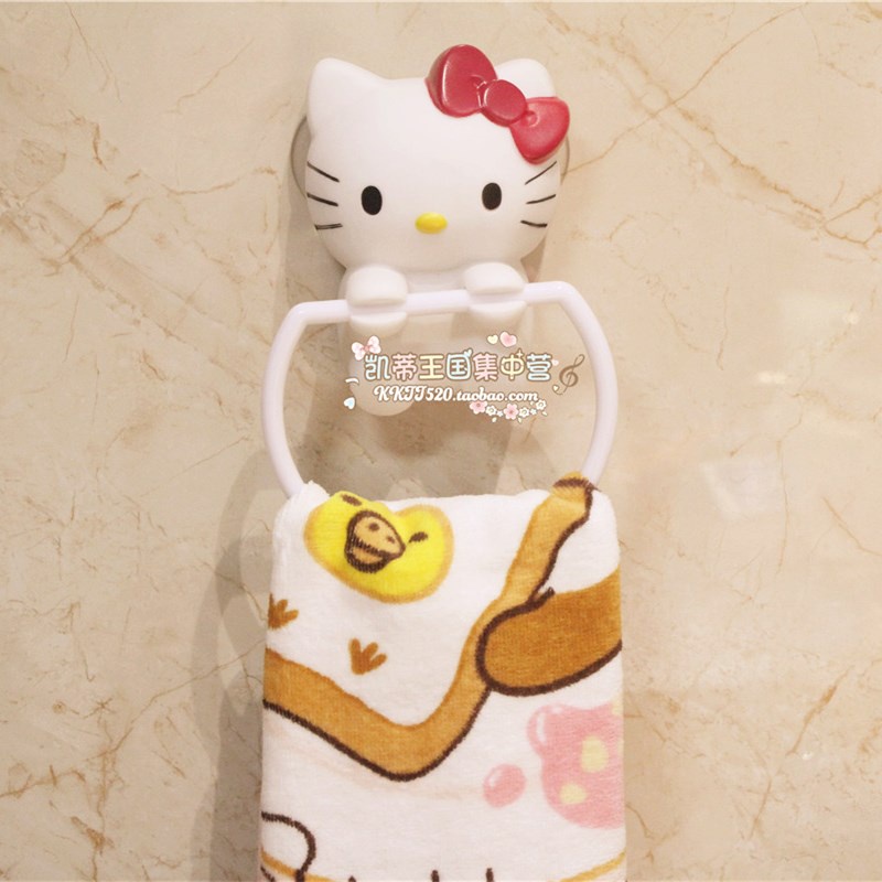 Bộ Móc Treo Bàn Chải Đánh Răng / Cốc Hút Chân Không Hình Hello kitty