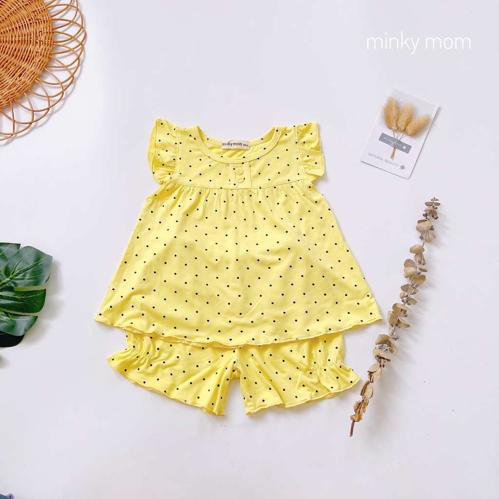 (8-22kg)Bộ thun lạnh Minky mom tay cánh tiên cho bé gái mẫu mới ra (ảnh thật 100%)