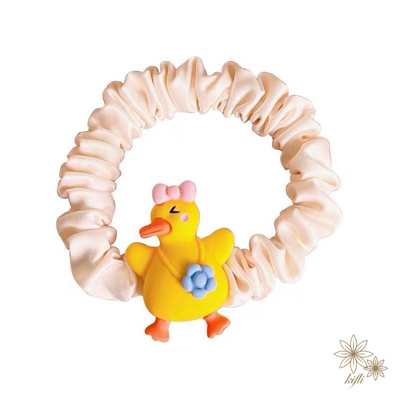 Dây Thun Cột Tóc Họa Tiết Vịt Vàng Dễ Thương Dành Cho Nữ