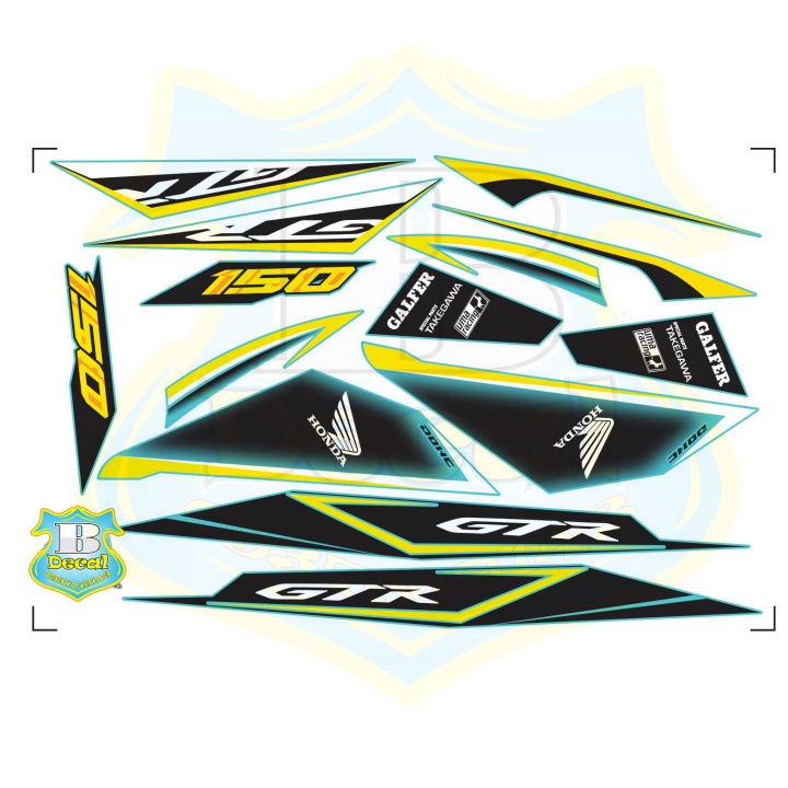 ( Quí khách vui lòng mang ra tiệm cho thợ dán ) Tem winner GTR xanh ngọc