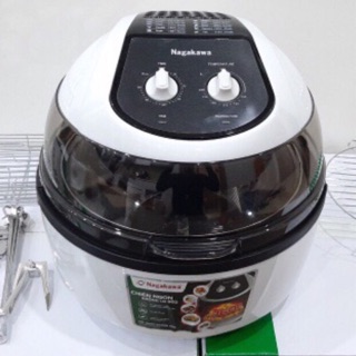 Nồi chiên không dầu Nagakawa 9L NAG3302 , trục xoay đảo đồ ăn 360 độ , Bh 12 tháng