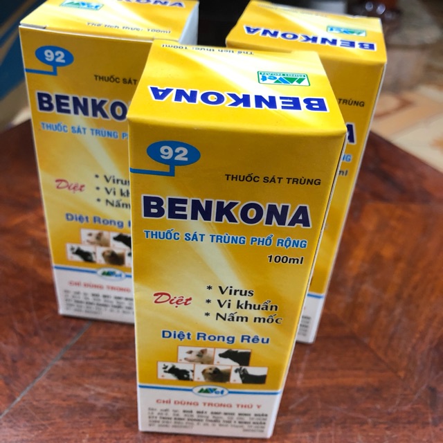 Thuốc sát khuẩn, khử trùng Benkona (chai 100ml) dùng cho phong lan