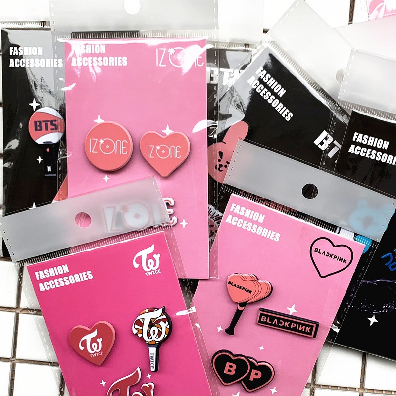 Huy Hiệu Cài Áo Hình Nhóm Nhạc KPOP BTS BLACKPINK GOT7 TWICE SEVENTEEN