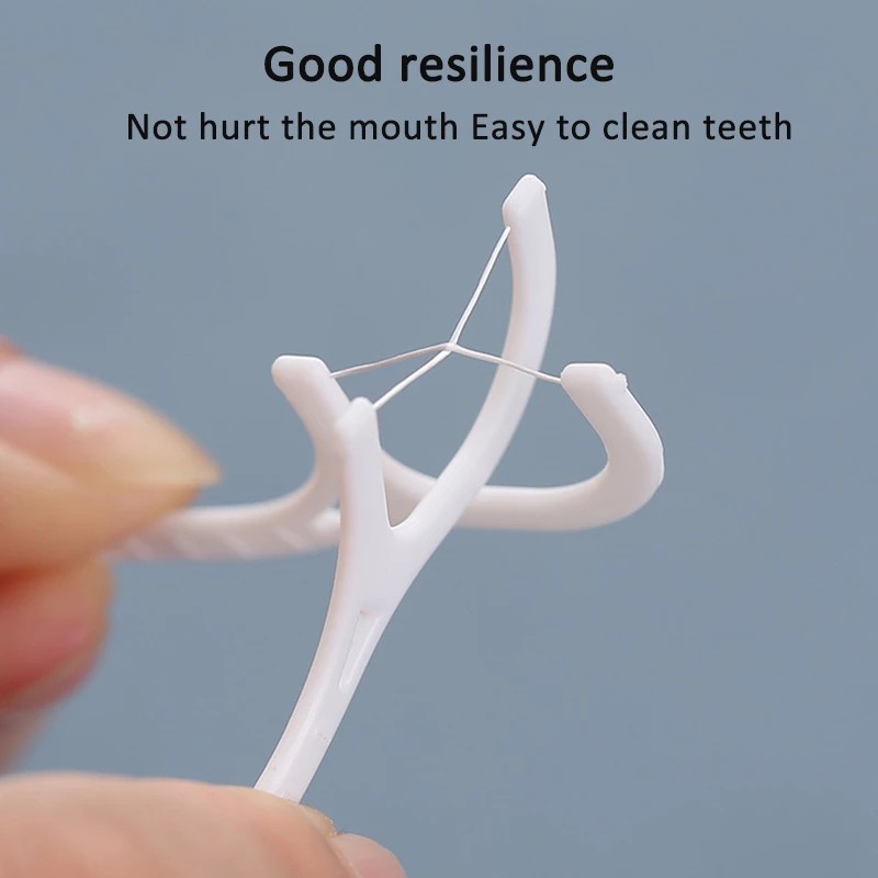 Bộ 100 Tăm Chỉ Nha Khoa Chăm Sóc Răng Miệng 7.5cm