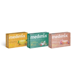  Combo xà phòng Medimix 18 loại thảo dược 125g - Kumkumadi Nghệ Tây 125g - Nghệ Argan 125g 
