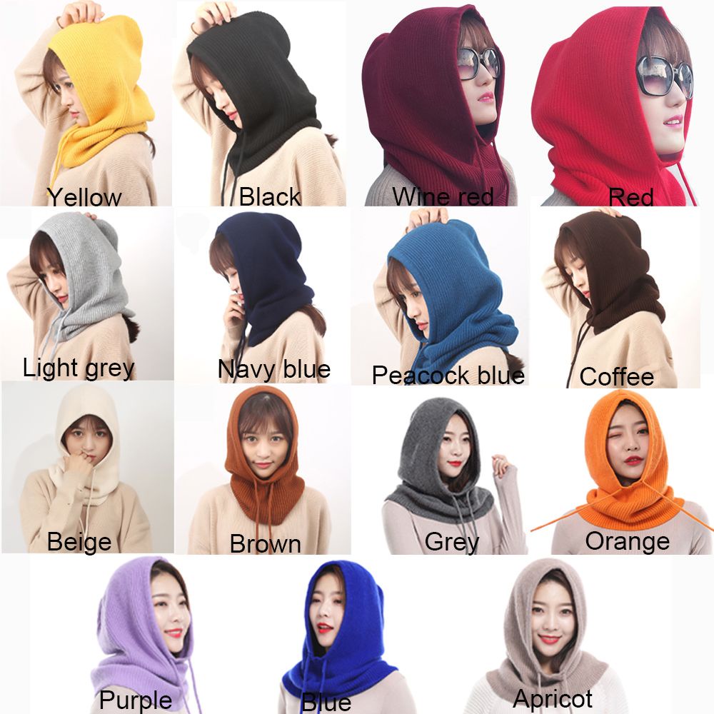 Nón len trùm đầu chắn gió giữ ấm mùa đông nhiều màu sắc