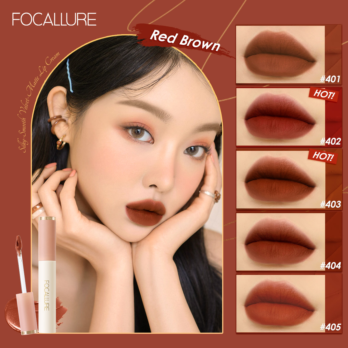 [ MUA 2 & GIẢM 60% ] Son kem lì Focallure mịn mượt như nhung lâu trôi chống thấm nước chất lượng cao | BigBuy360 - bigbuy360.vn