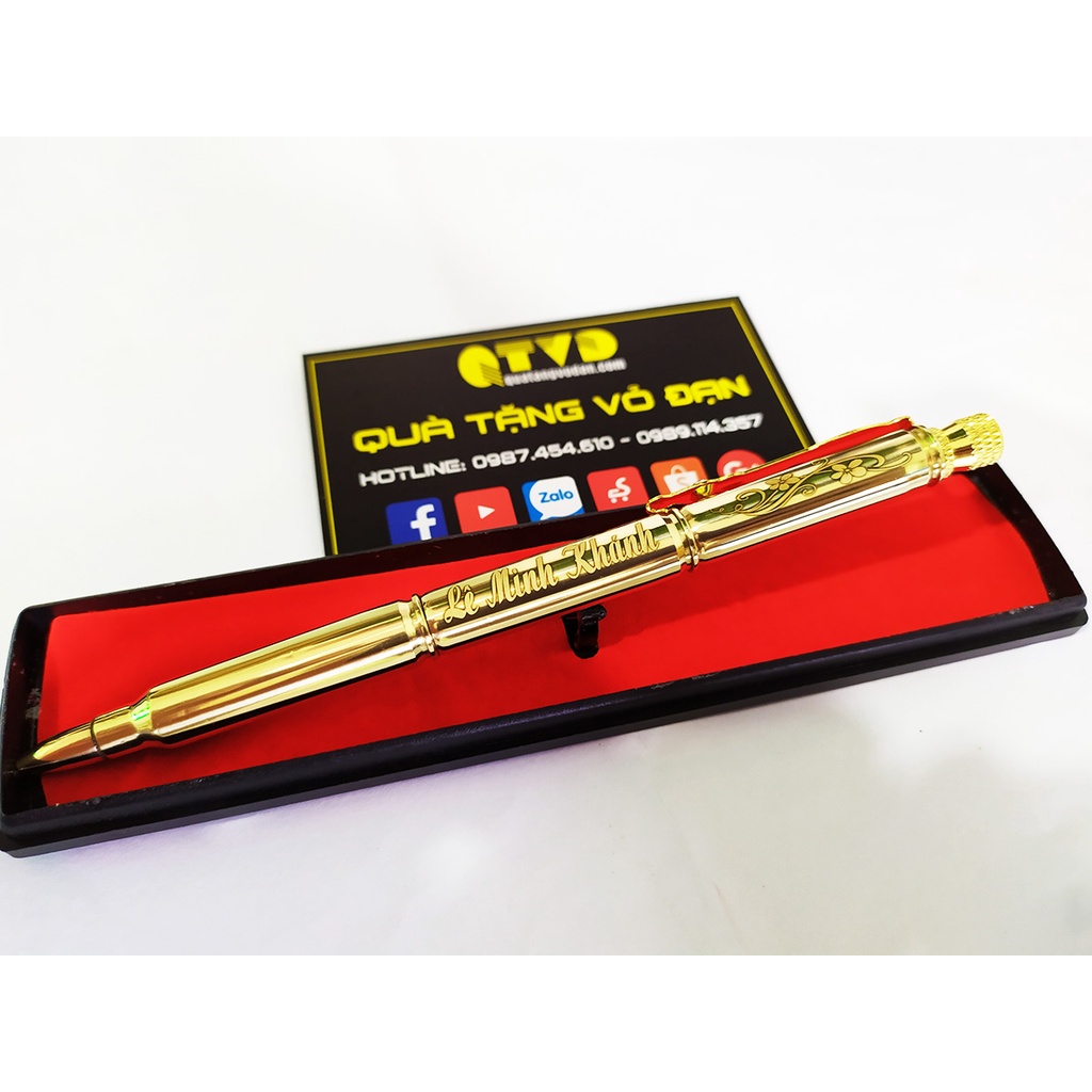 Bút vỏ đạn K54 khắc tên