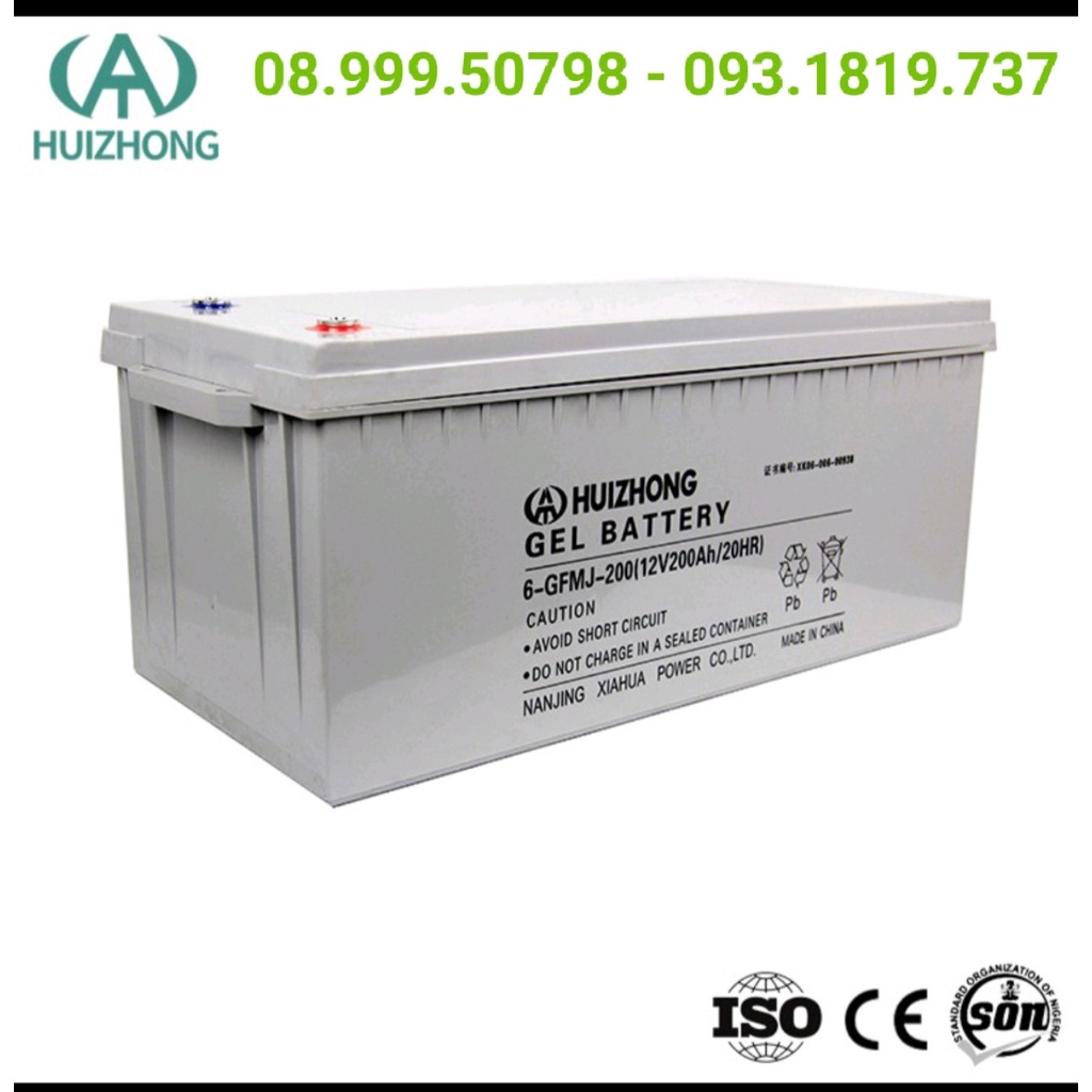 Bình lưu trữ NLMT HUIZHONG 6-GFMJ -100 12V/100AH