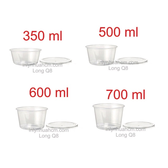10 Hộp tròn microwave 350 500 600 700ml