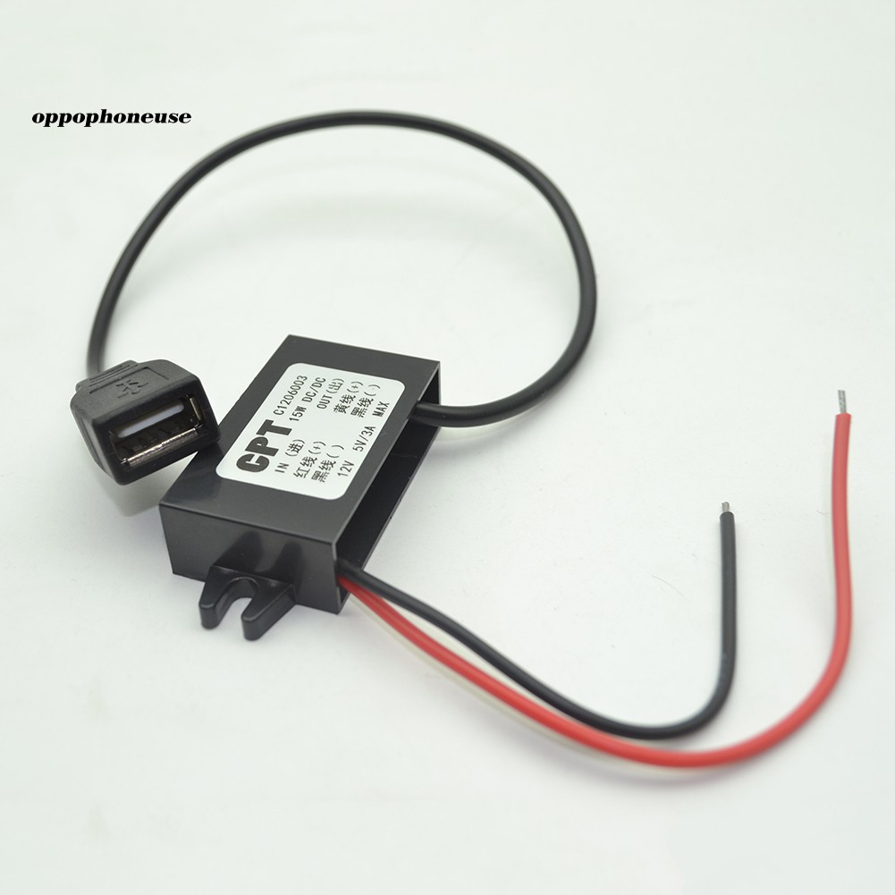 Bộ Sạc Chuyển Đổi Usb 12v Sang 5v 3a Max Cho Máy Tính Bảng Gps Điện Thoại