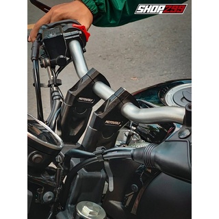 Gù nâng ghi đông motowolf màu đen - phi 22