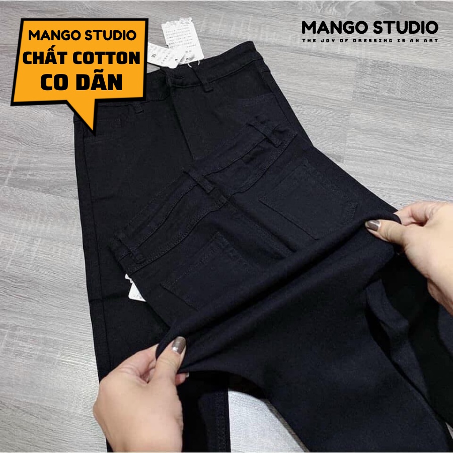 Quần jean nữ ống loe màu đen dáng dài cạp cao chất co dãn siêu tôn dáng MT06 | BigBuy360 - bigbuy360.vn