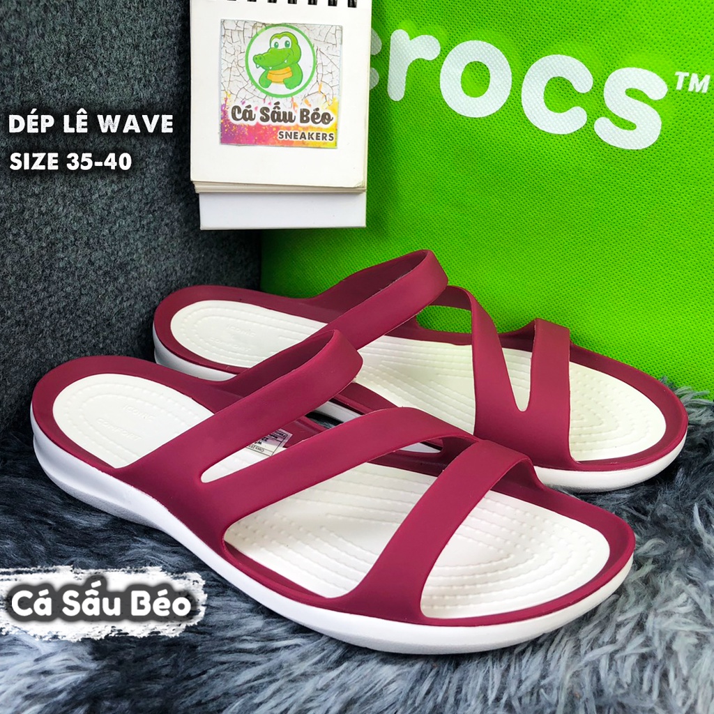 Dép Cross lê wave màu Đỏ Đô swiftwater siêu nhẹ, thời trang.