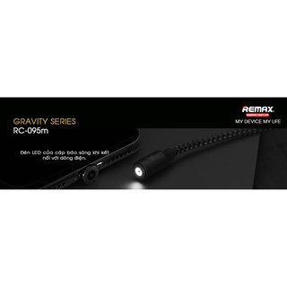 Cáp sạc, chuyển dữ liệu cho micro bọc dù dây bện remax gravity series rc – 095m